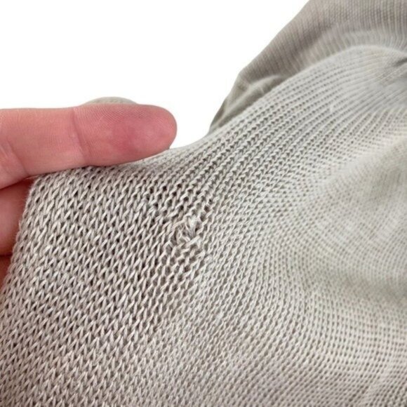 Vince Linen Lightweight Knit Tan Button Front Duster Cardigan - Picture 6 of 8